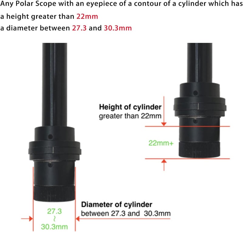 MOVE-SHOOT-MOVE Right Angle Viewer for Polar Scope with Metal Adapter: Crystal-Clear and Easy Polar Alignment | Built in Diopter(1x-2x Zoom) - 90 Degree Viewfinder for Finder Scope Camera & Telescopes/No More Crouch - Image 5